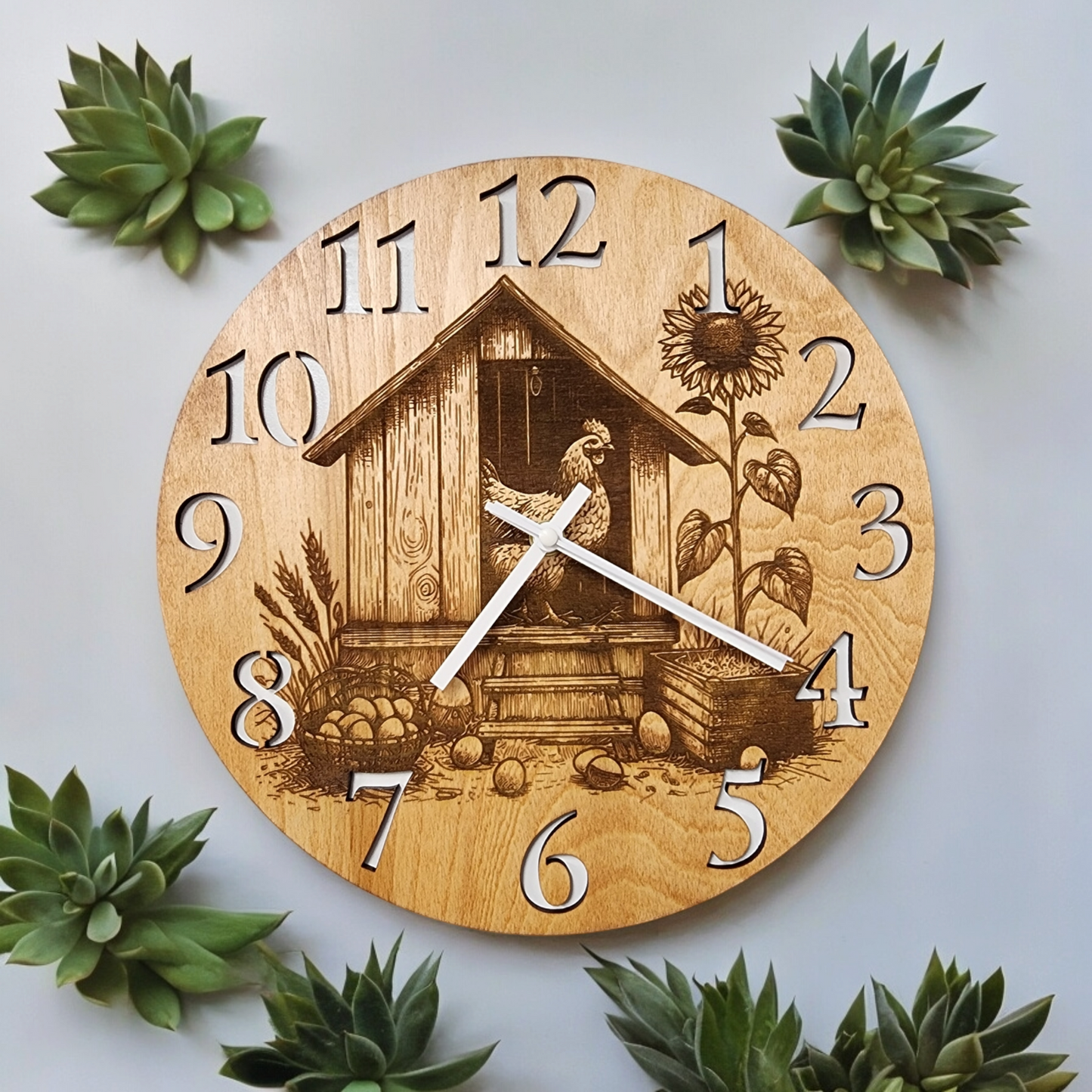 Farmhouse Chicken Clock