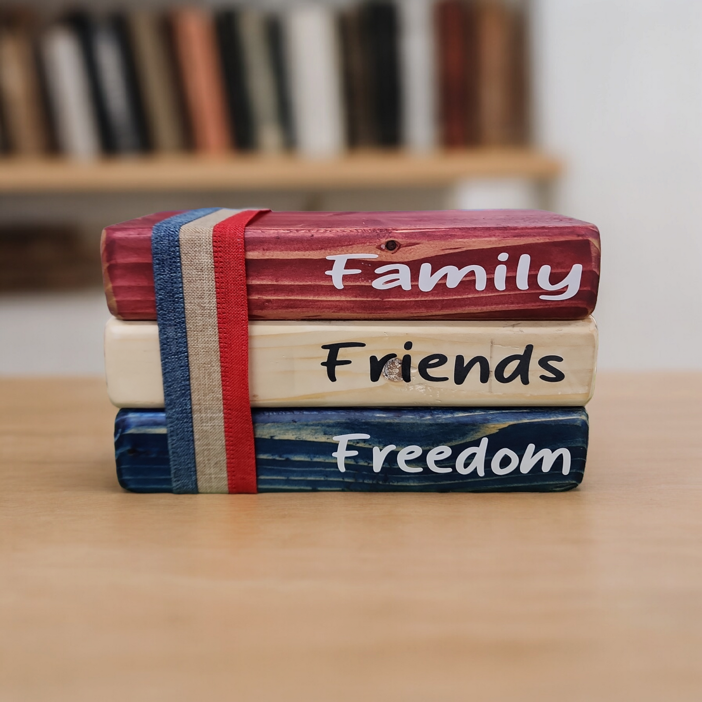 Family Friends Freedom Book Stack