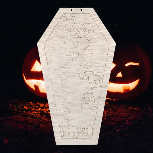 Halloween Boo Coffin Blank