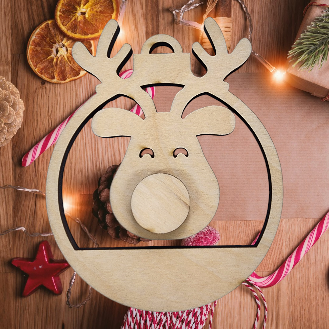 Rudolph Layered Ornament Blank Bundle