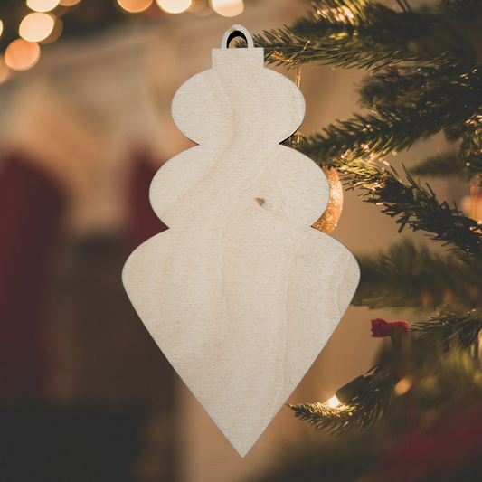 Finial Ornament #3 | Baltic Birch Holiday Decoration

