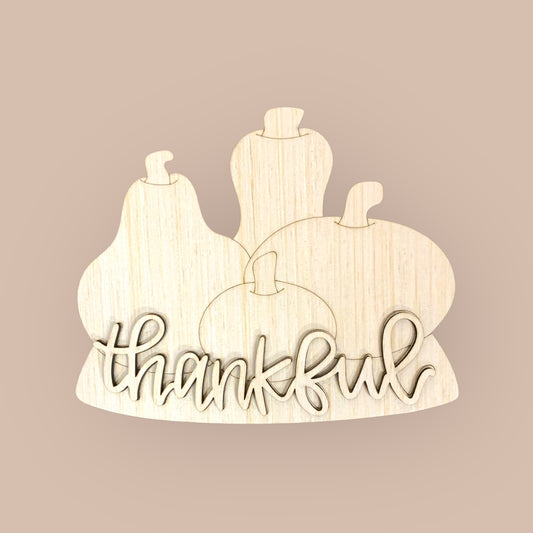 3D Thankful Pumpkin & Gourd (KA016-3D)