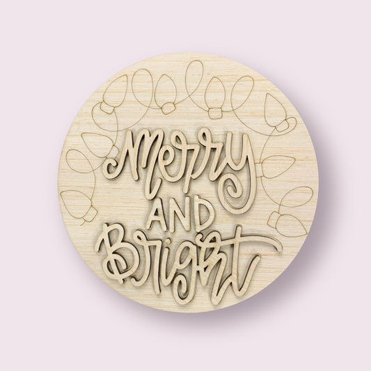 3D Merry & Bright Round (HC222-3D)