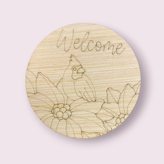 Cardinal & Poinsetia Welcome (PC074)