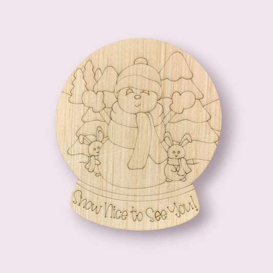 Snow Nice To See You Globe Ornament (PC082-O)