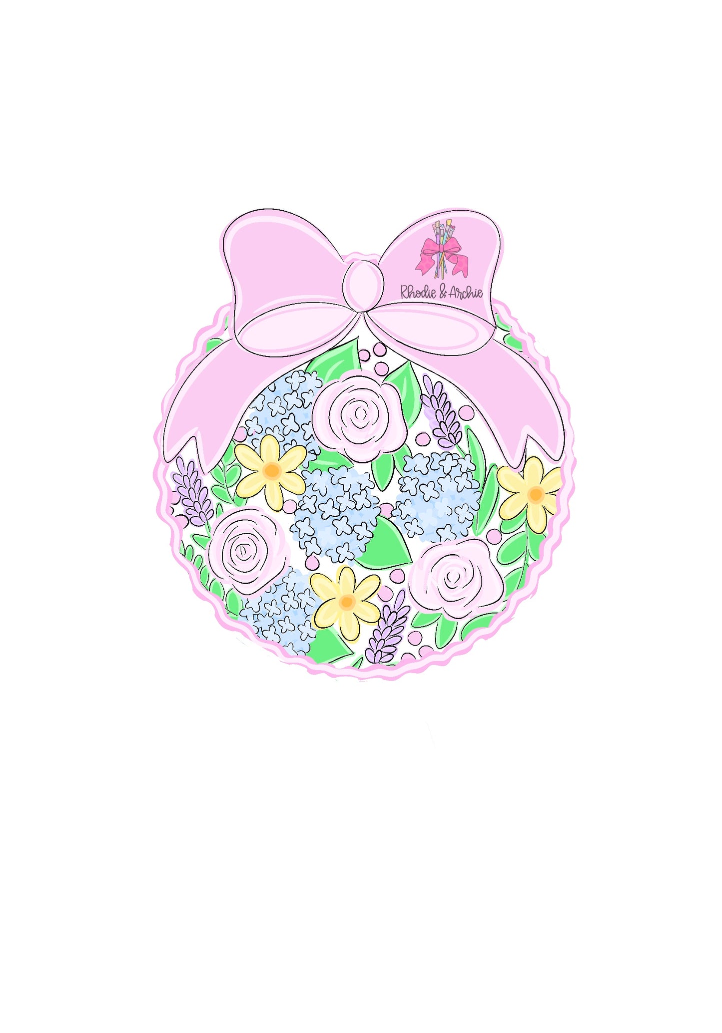 Floral Bow Round (RA164)