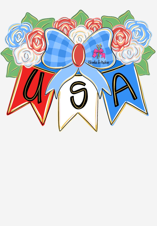 Floral USA Banner (RA178-3D)