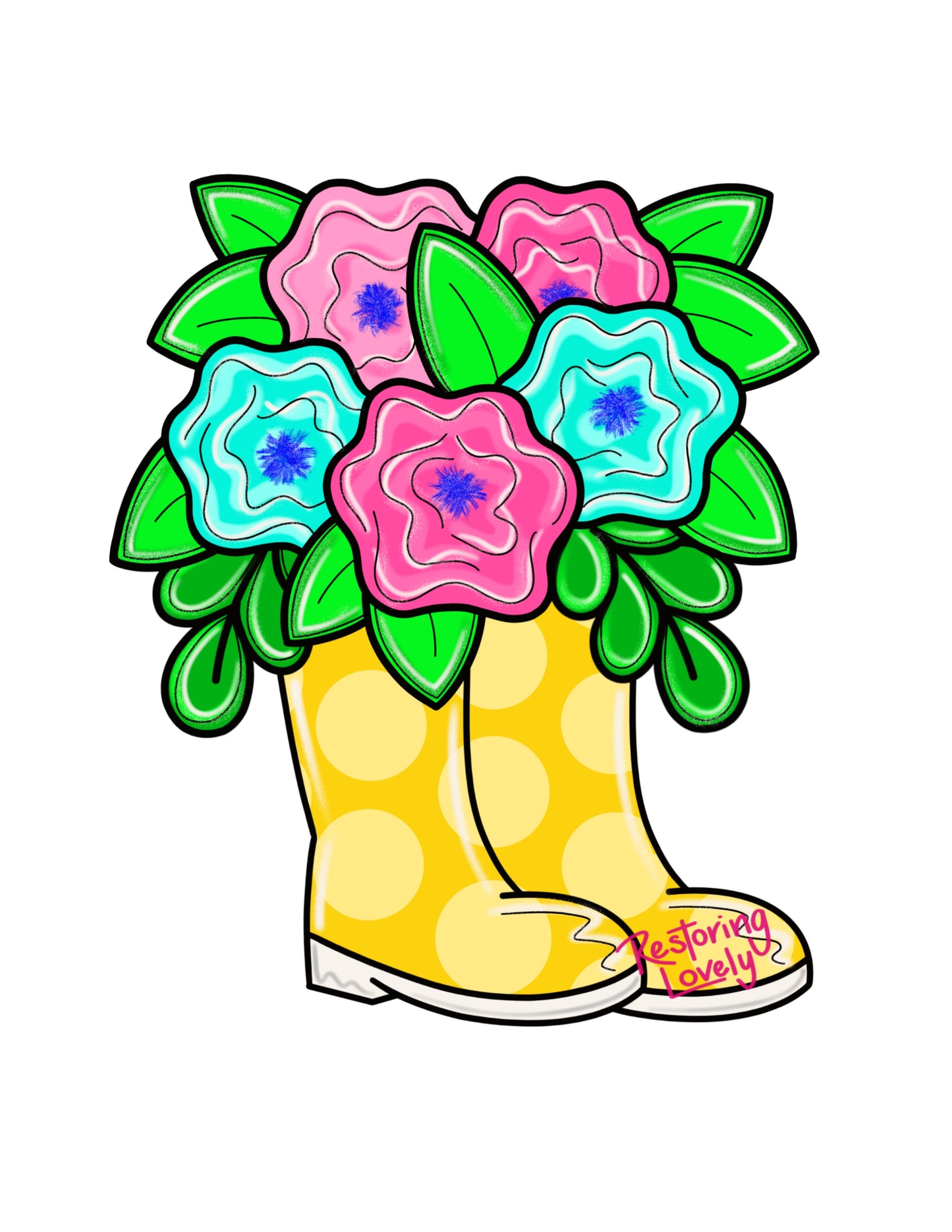 Rain Boot Bouquet (RL066)