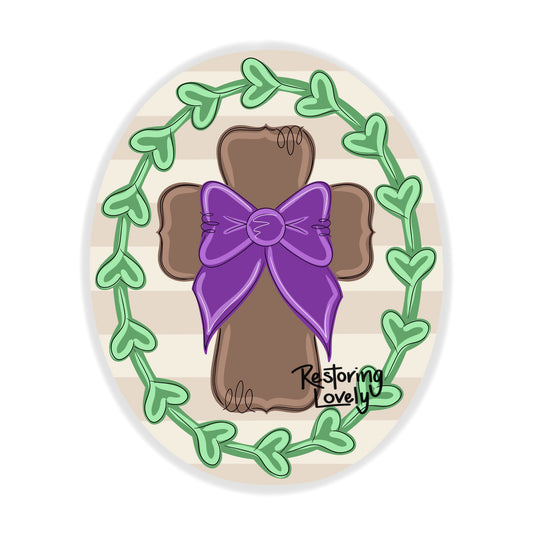 Easter Cross Oval (RL094)