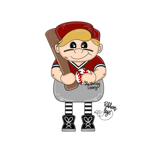 Ribbon Leg Baseball Player (RL101)