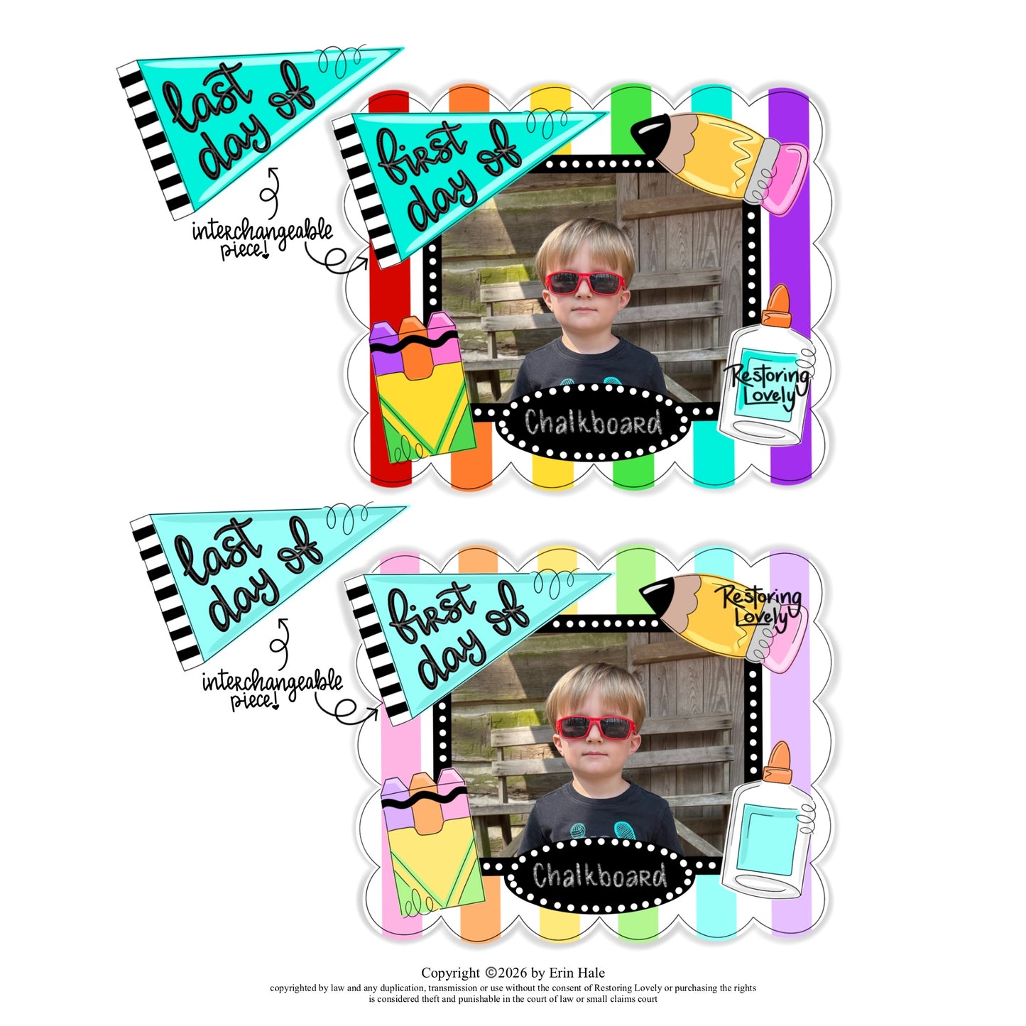 First/Last Day School Frame (RL204)