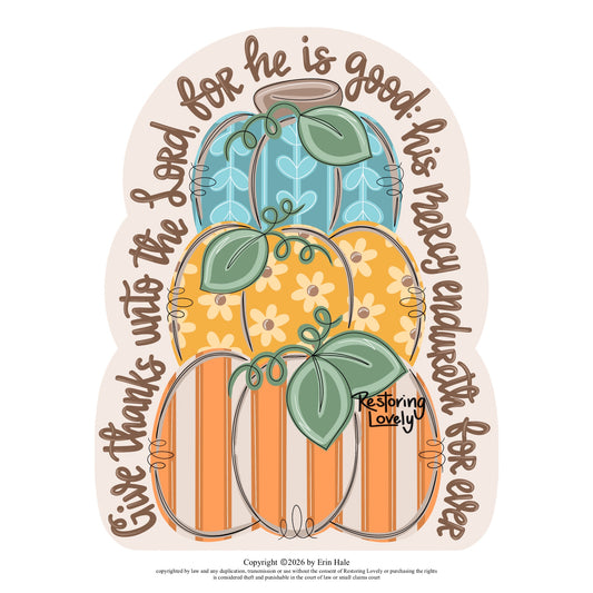 Give Thanks Pumpkin Stack (RL205)