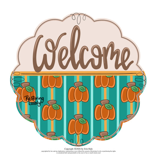 3D Welcome Pumpkin Scallop (RL207-3D)