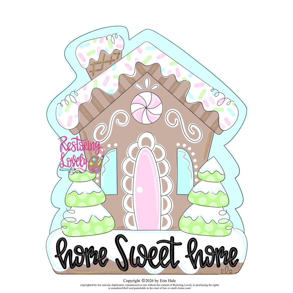 3D Home Sweet Home Gingerbread House (RL229-3D)
