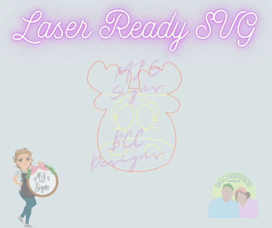Moose/Reindeer - Laser Ready SVG