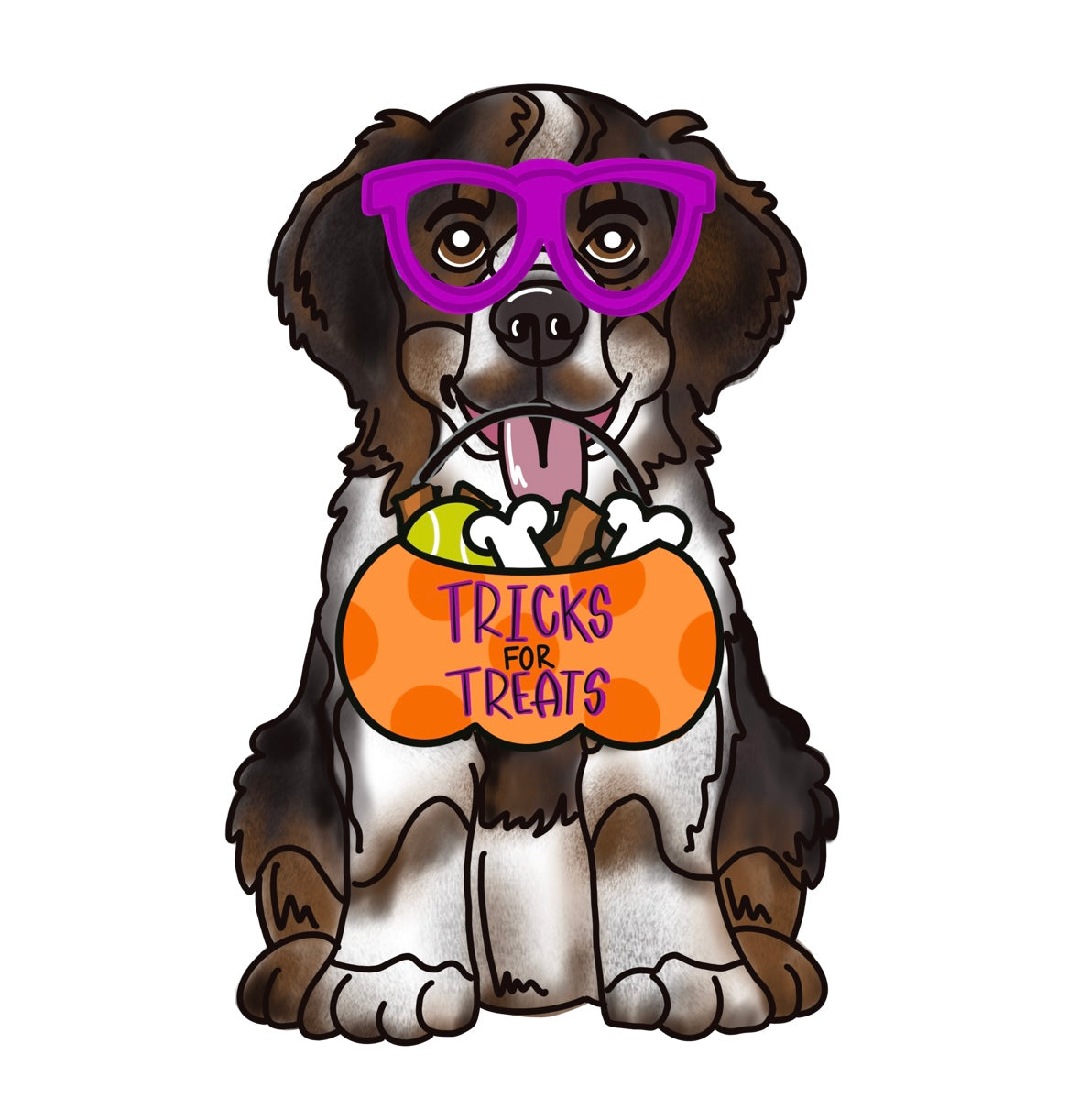 Tricks For Treats Saint Bernard - Laser Ready SVG