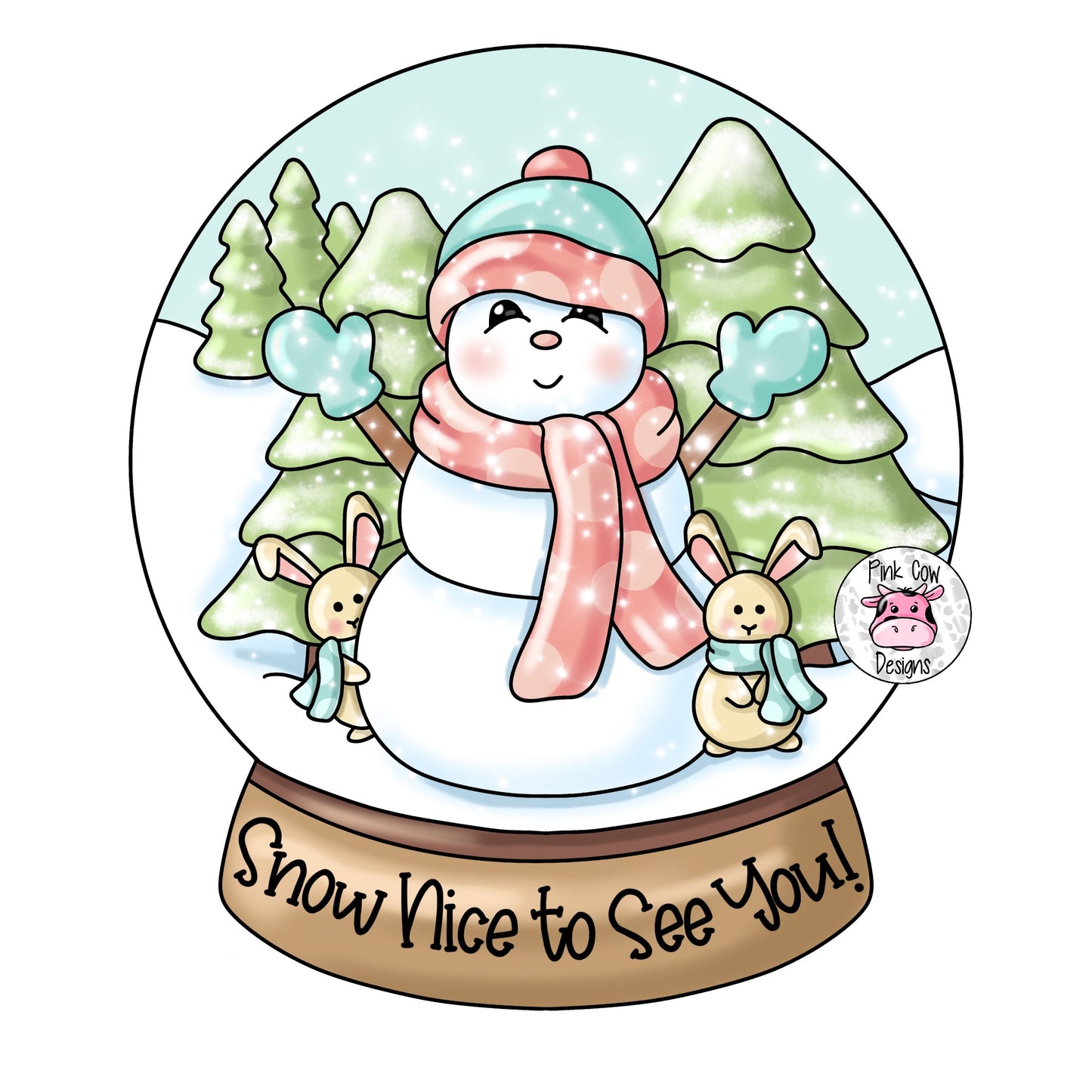 Snow Nice To See You Globe Ornament (PC082-O)