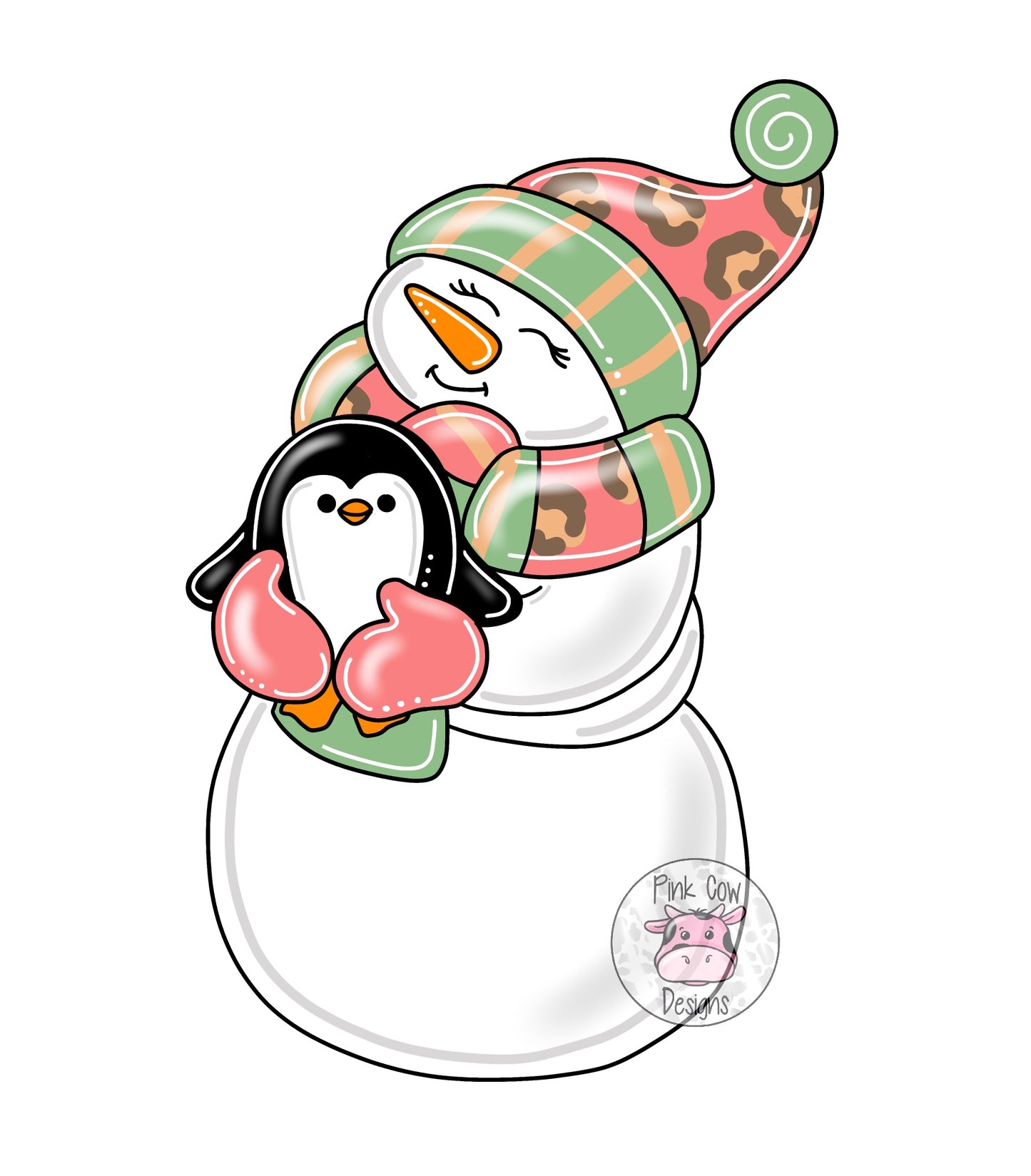 Snowman With Penguin (PC083)