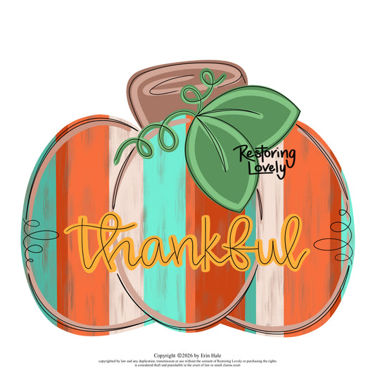 3D Thankful Pumpkin (RL227)
