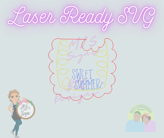 Sweet Summer Watermelon - Laser Ready SVG