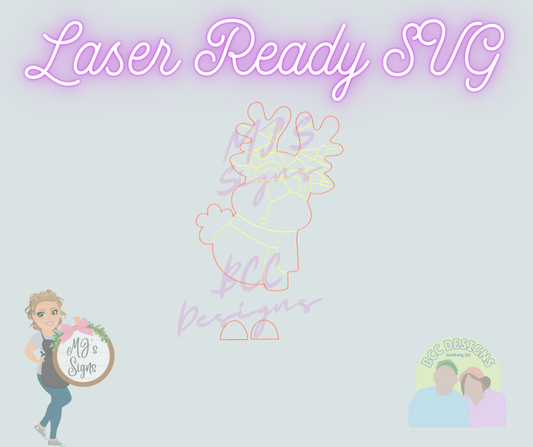 Tangled Reindeer - Laser Ready SVG