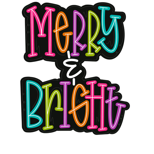 Merry & Bright - Laser Ready SVG