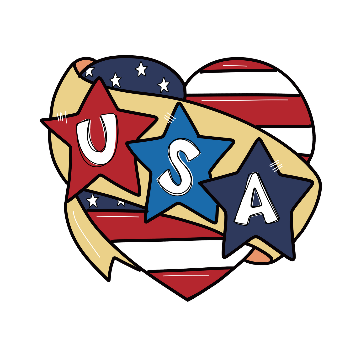 USA Heart (PU021)