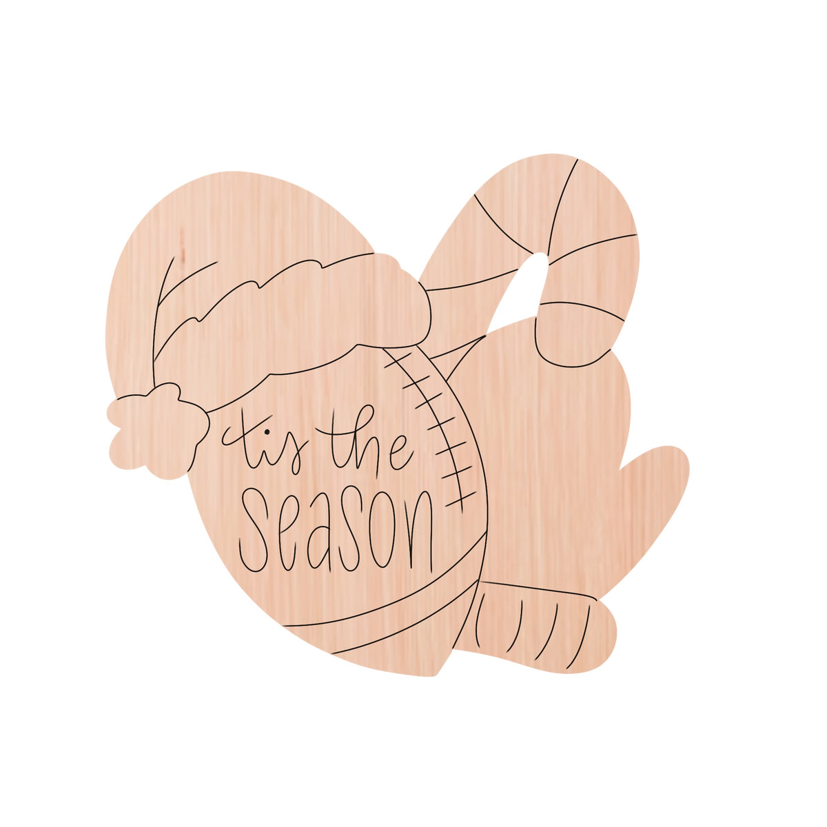 Tis The Season Football Mitten Ornament (CK090-O)