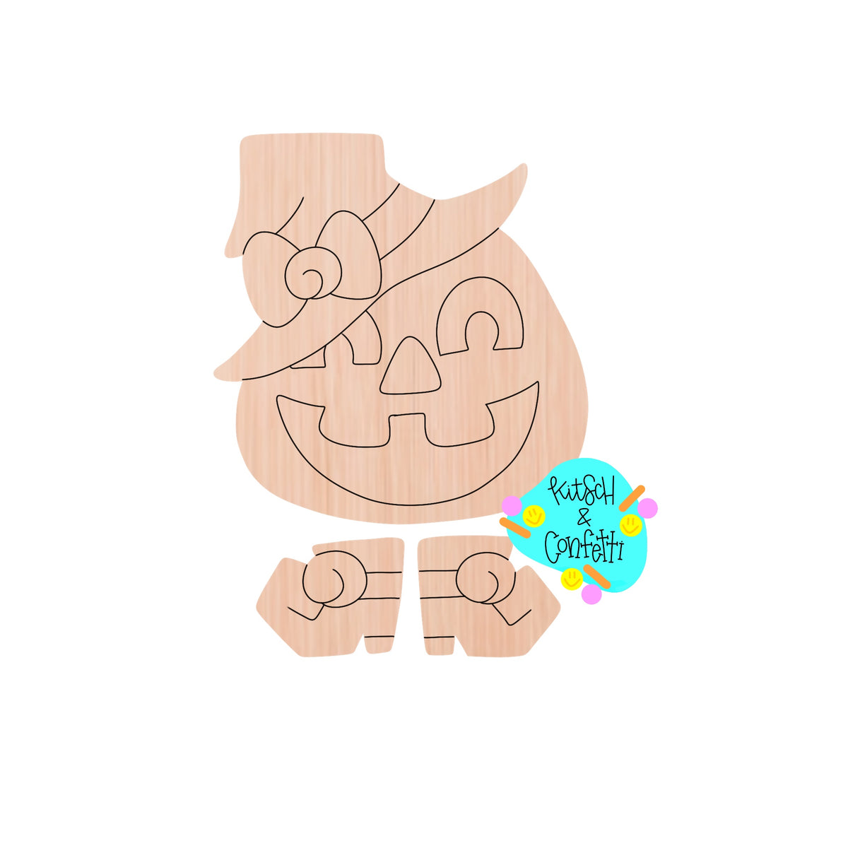 Ribbon Leg Jack O Lantern (KC363)