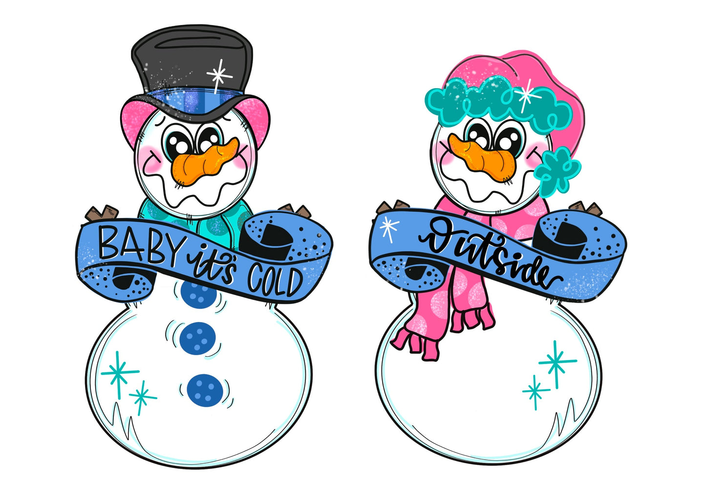 Snowman "Outside"  (MJ013O)
