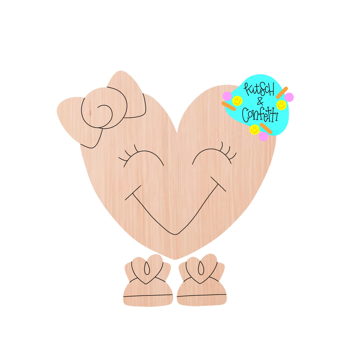 Ribbon Leg Heart Girl (KC335)