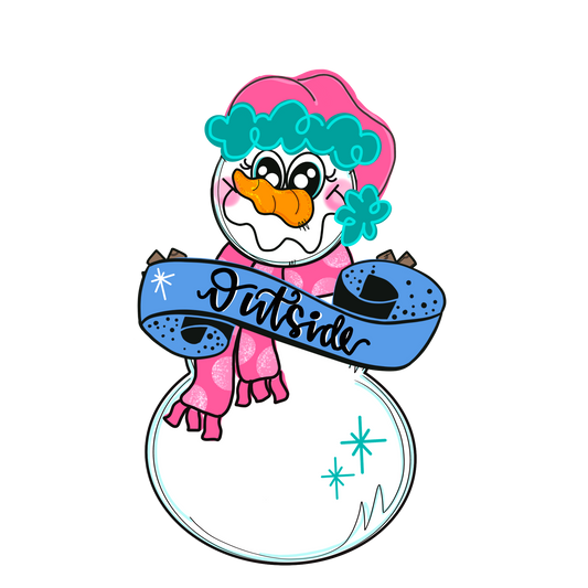 Snowman "Outside"  (MJ013O)