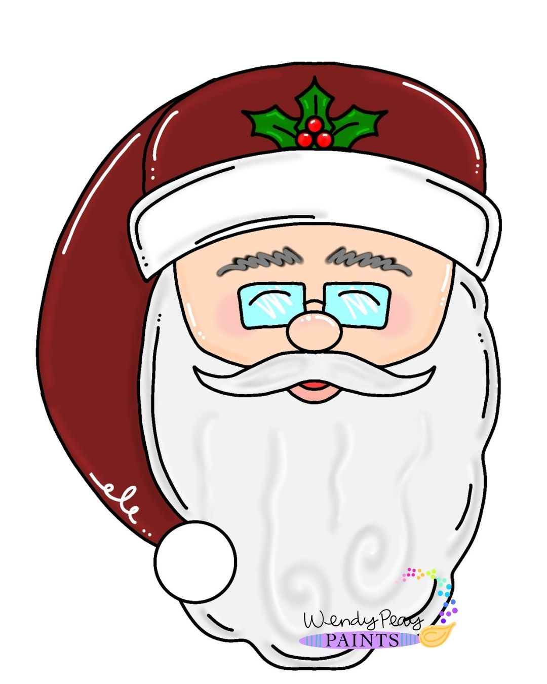 Santa Head Ornament (WP013-O)