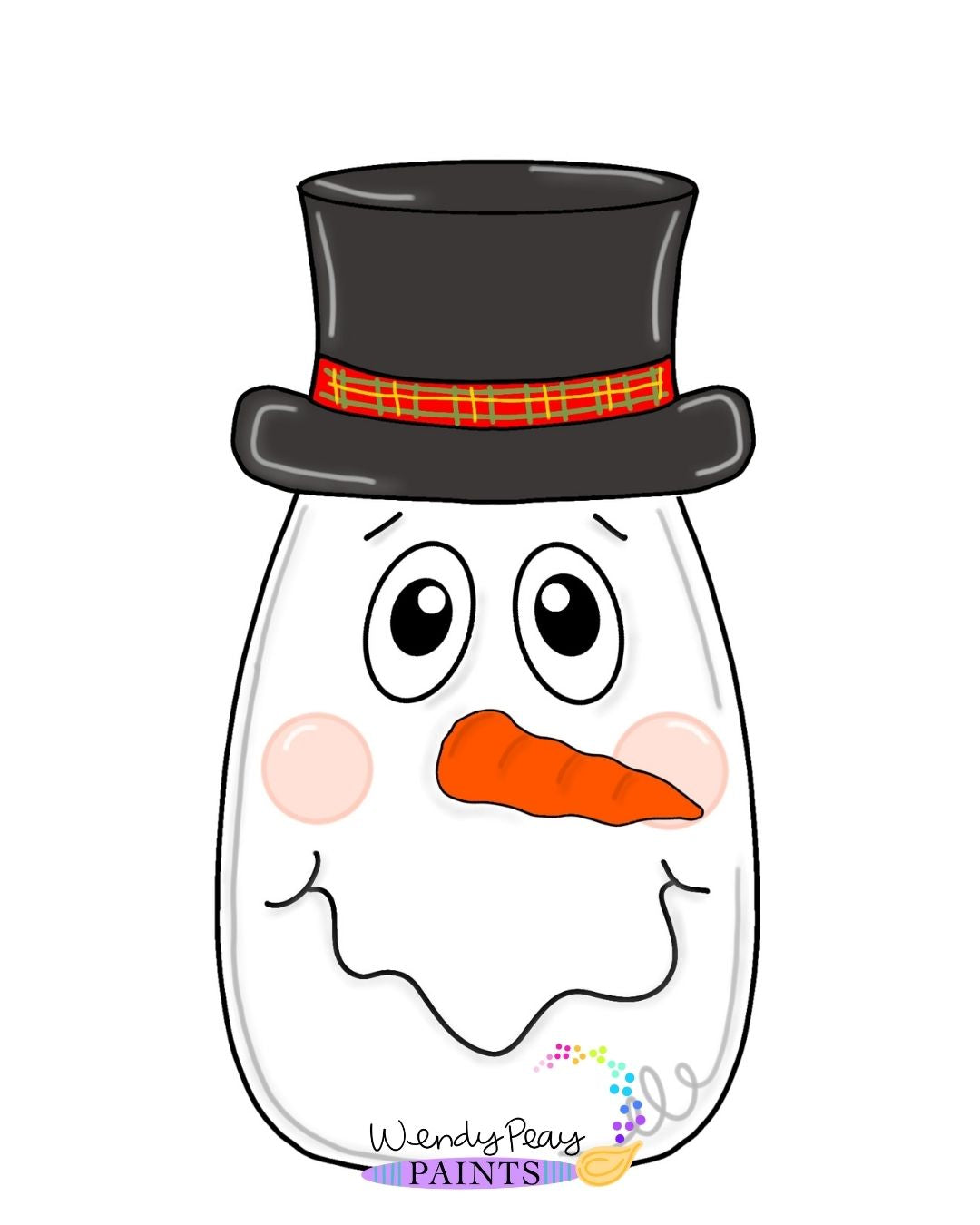 Snowman Head Ornament (WP021-O)