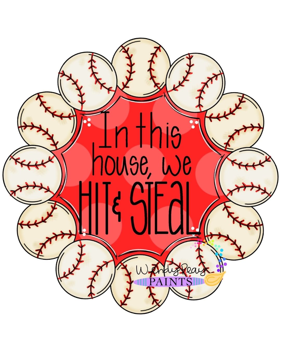 Baseball Wreath (WP117)