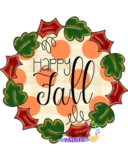 Happy Fall Leaf Wreath (WP123)