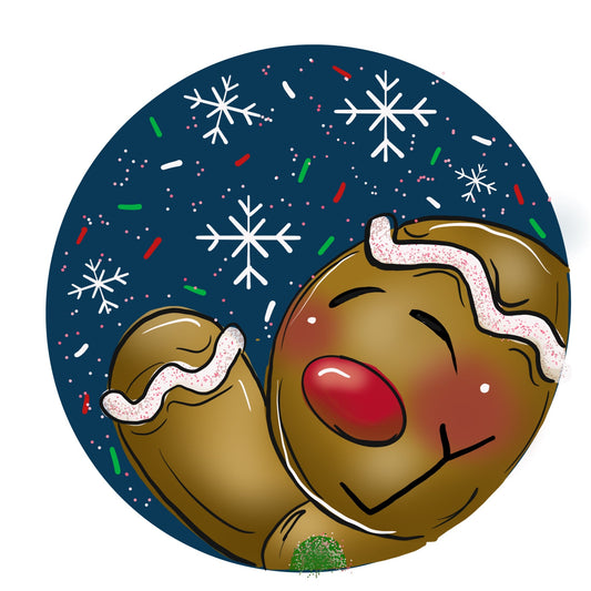 Gingerbread Round | Unfinished DIY Craft Blank

