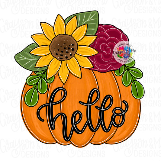 Hello Pumpkin - Laser Ready SVG