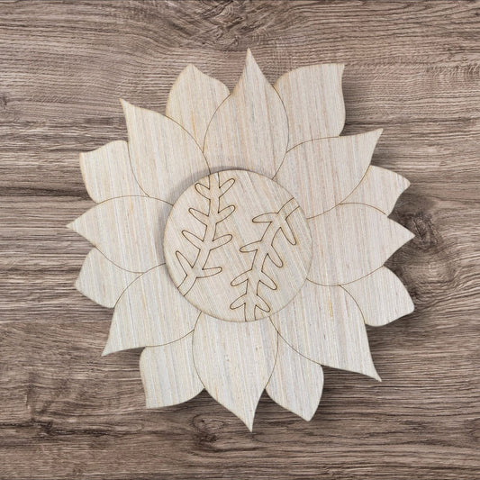 3D Baseball/Softball Sunflower (KW174-3D)