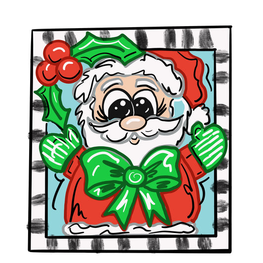 Santa Square Ornament (DD034O)
